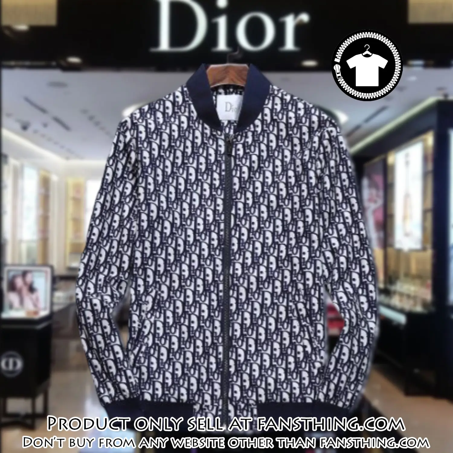 Dior luxury brand varsity zipper jacket vst1064 fst0652891